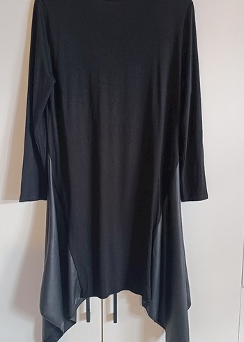 Jarin Marka,Siyah Uzun Kollu Asimetrik Kesim Elbise - Görsel 8