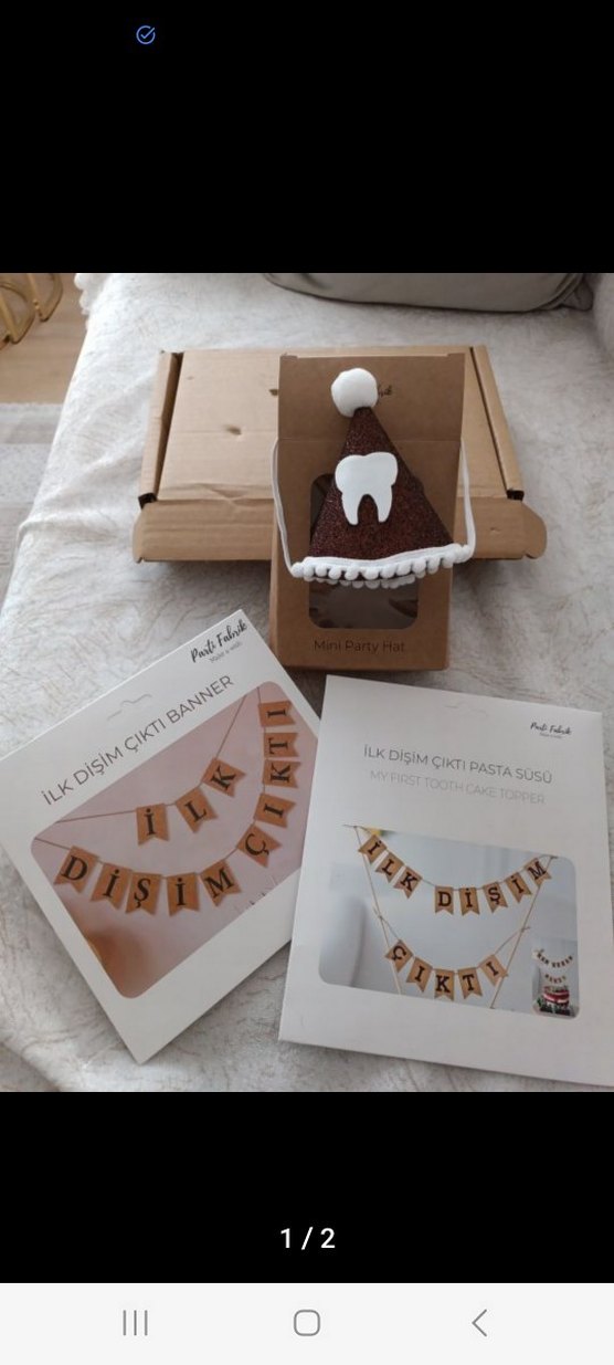 İlk Dişim Çıktı Pastel Bej Kedi Aksesuarı - Görsel 2