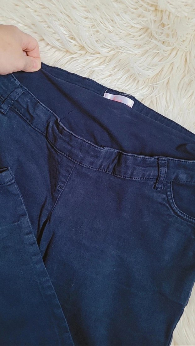 Lacivert Normal Boy Denim Hamile Pantolon - Görsel 4