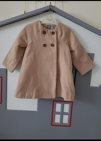 18-24 Ay Beden camel Renk Baby Gap yün kaban çok şık