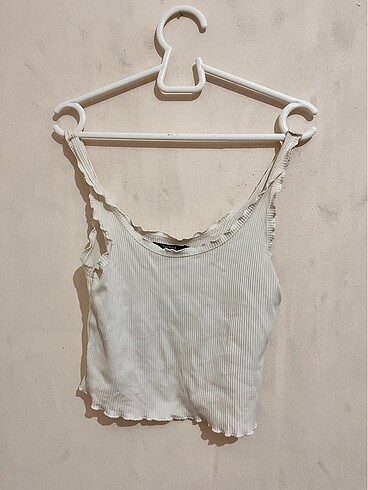 Bershka beyaz bershka crop m beden