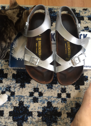 Birkenstock Birkenstock gümüş gri sandalet 39 numara