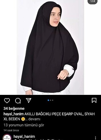 HAYAL HANIM 3 NUMARA SİYAH BAŞÖRTÜ