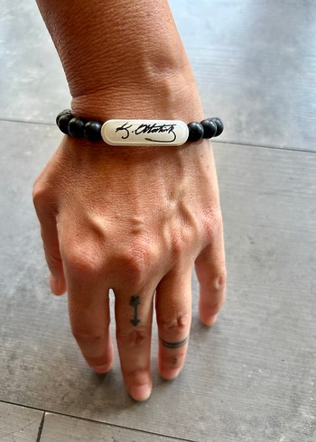 Kemal Atatürk imzalı unisex boncuklu bileklik