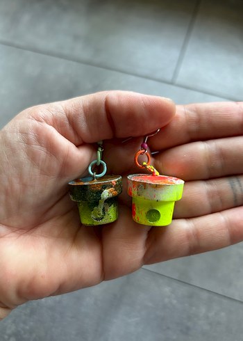Beden çeşitli Renk Sprey boya başlığı küpe