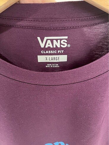 xl Beden Vans Maroon Logo Tshirt