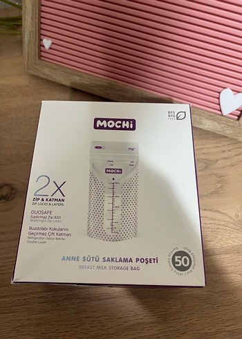 Mochi Anne Sütü Saklama Poşeti 50 Adet - Görsel 2