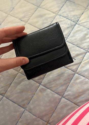 Beden siyah Renk Siyah Deri Tokalı Kadın Cüzdanı