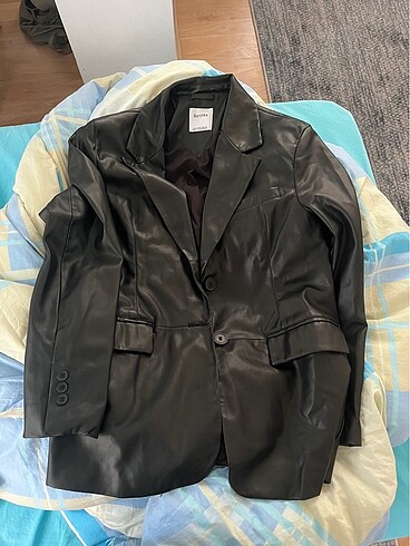 Bershka deri blazer ceket