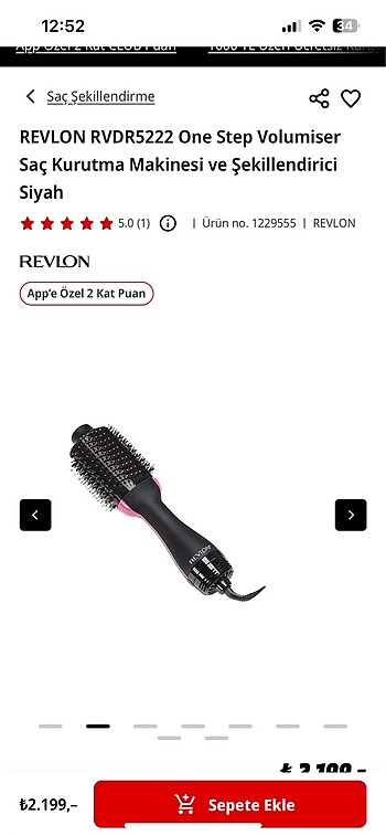 Revlon saç şekillendirici