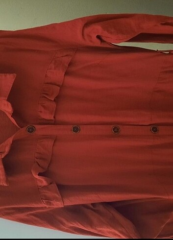 Kiremit rengi elbise  - Görsel 7