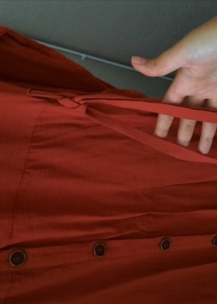 Kiremit rengi elbise  - Görsel 2