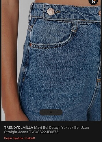 38 Beden mavi Renk TRENYOLMİLLA straight kot pantolon