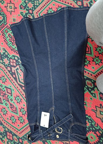 Kemerli Uzun Kot Etek - Görsel 7