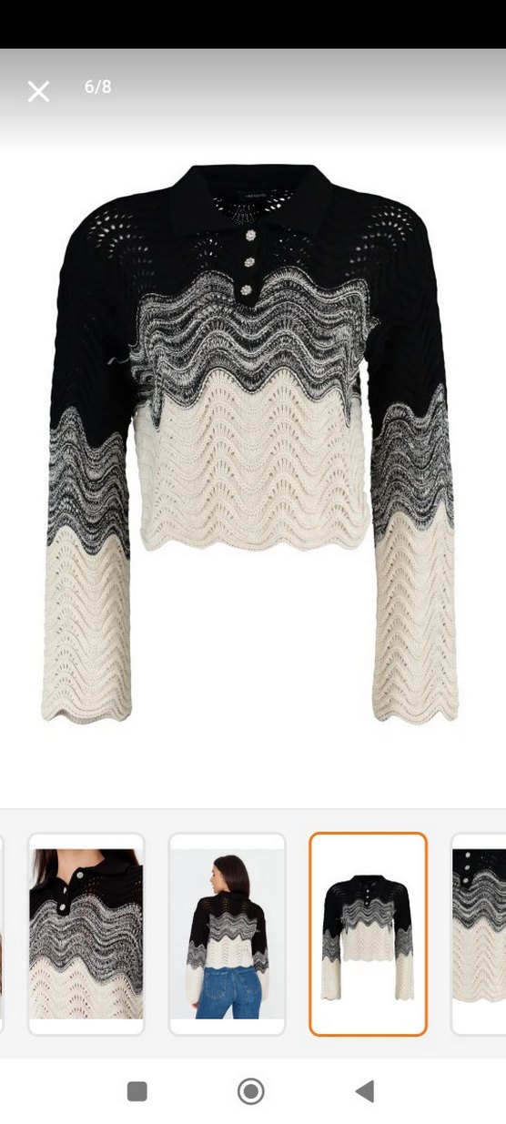 Renkli triko kazak - Görsel 2