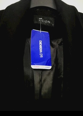 Kadın Siyah Uzun Düğmeli kaban - Görsel 2