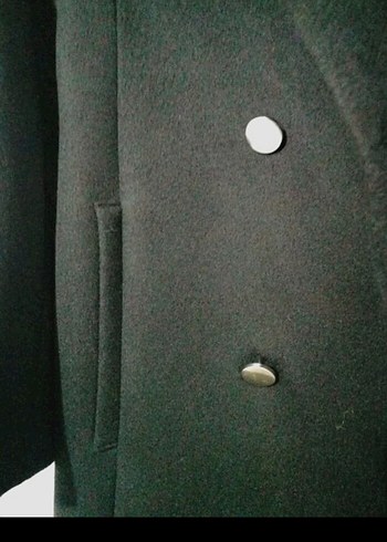 Kadın Siyah Uzun Düğmeli kaban - Görsel 4