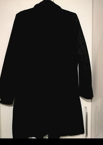 Kadın Siyah Uzun Düğmeli kaban - Görsel 3