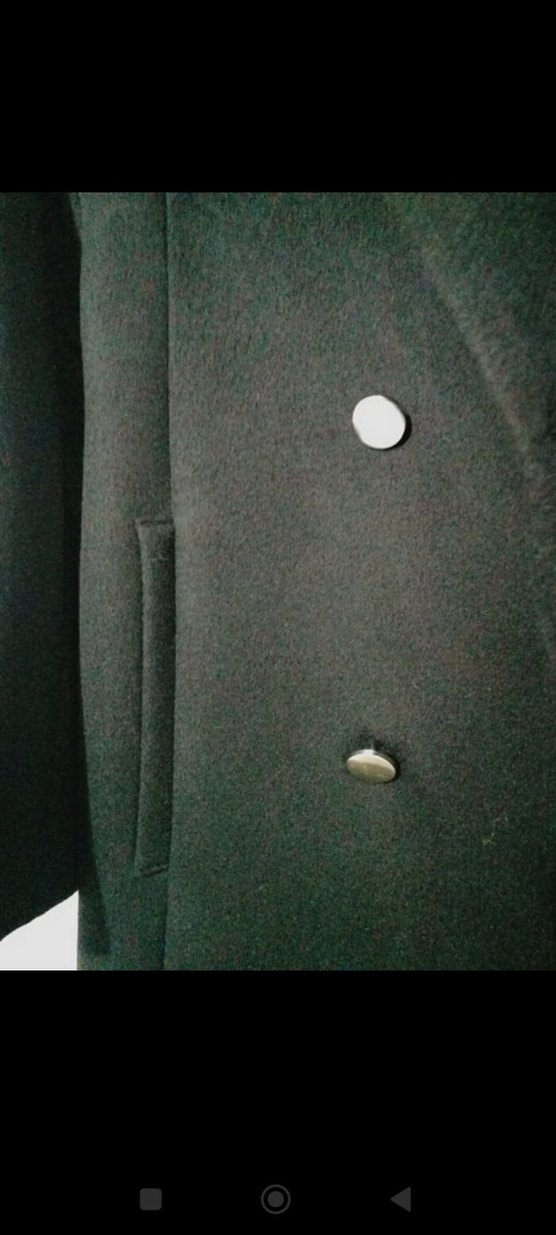 Kadın Siyah Uzun Düğmeli kaban - Görsel 4