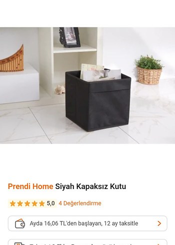 Siyah Kapaksız Saklama Kutusu