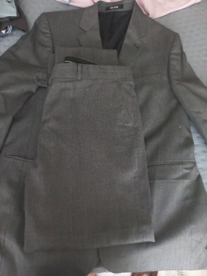 Gri Erkek Düz Düğmeli Takım Ceket - Görsel 2