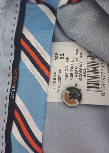 erkek Lacivert Midi Kumaş Pantolon - Görsel 2