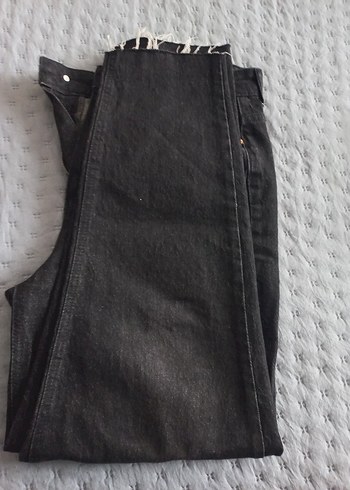 Siyah Normal Boy Kadın Kot Pantolon - Görsel 2