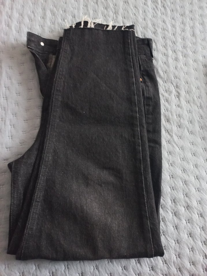 Siyah Normal Boy Kadın Kot Pantolon - Görsel 2