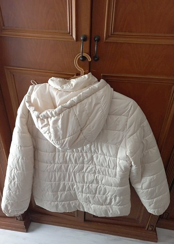 Kırık beyaz Fermuarlı Kadın Kış Montu - Görsel 2