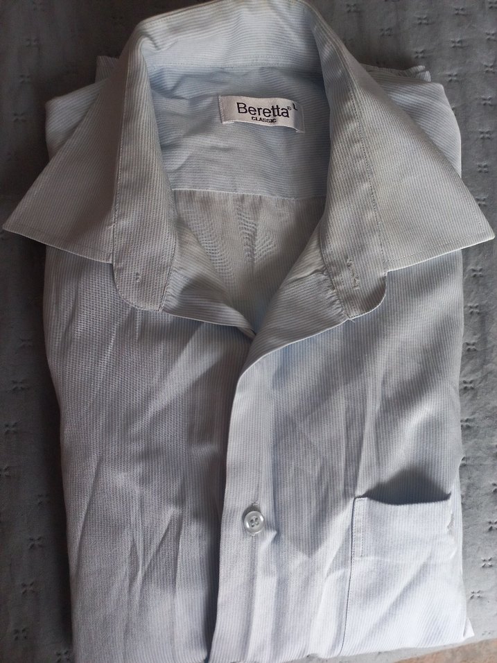 Gri Kısa Kollu Erkek Gömlek - Görsel 5