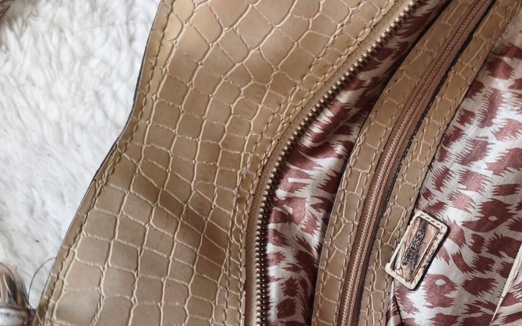 Guess Vintage Y2K Bej Kahve Büyük Çanta - Görsel 5