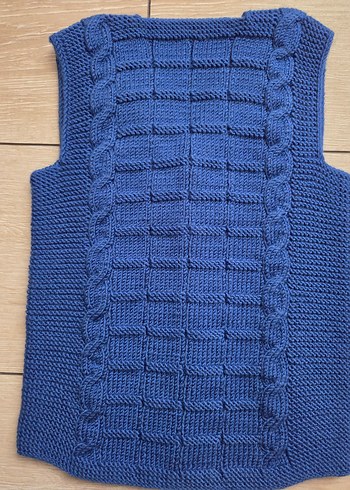 Bej Örgü Erkek Çocuk Süveter - Görsel 3