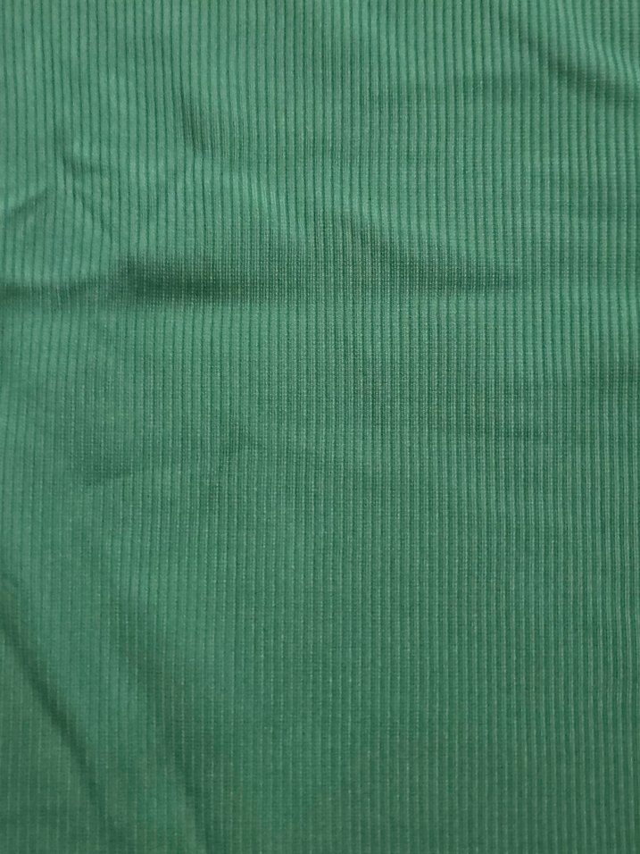 Kadın V Yaka Koyu Yeşil Basic Tişört - Görsel 4