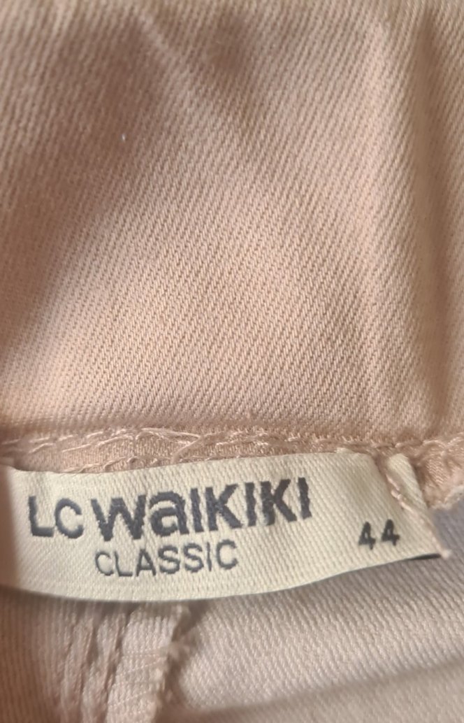 Bej Kadın Keten Kumaş Pantolon - Görsel 3