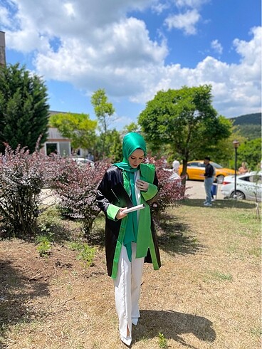 Jan jan şifon şal yeşil