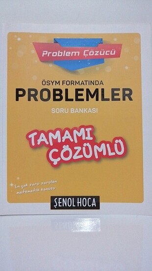 Şenol Hoca Yayınları Problemler Soru Bankası 