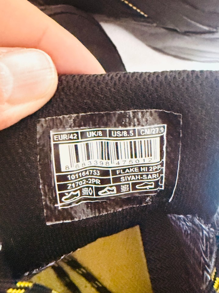 Sarı Siyah Bağcıklı Outdoor Bot - Görsel 2