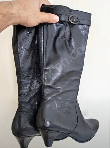 Hakiki Deri Bayan Çizme - Görsel 2