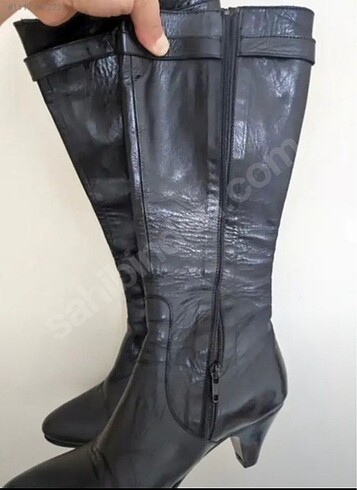 Hakiki Deri Bayan Çizme - Görsel 3