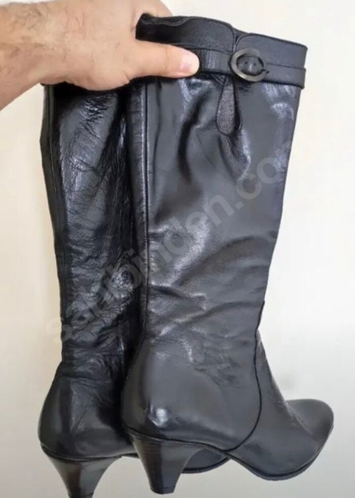 Hakiki Deri Bayan Çizme - Görsel 2