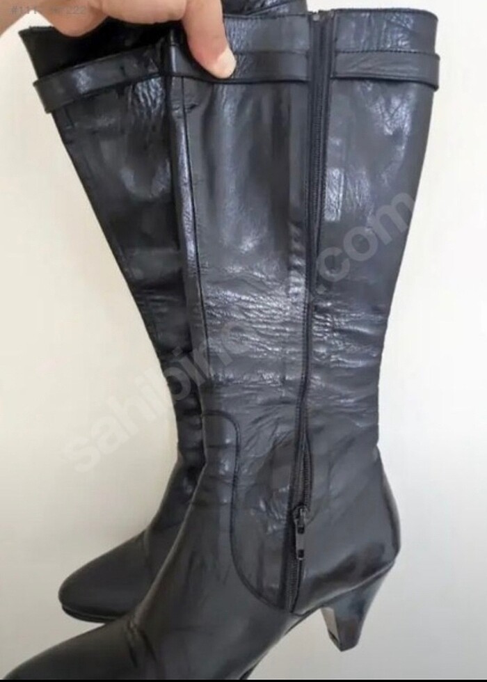 Hakiki Deri Bayan Çizme - Görsel 3