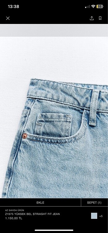 38 Beden Zara jean