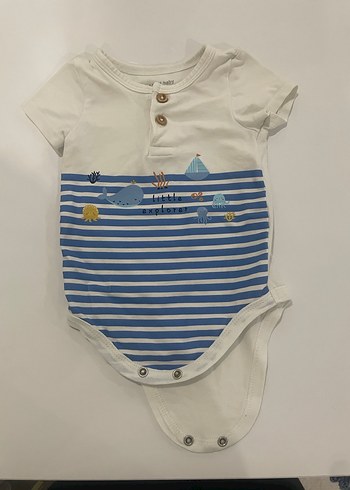 Bebek Erkek Kısa Kollu Çıtçıtlı Body