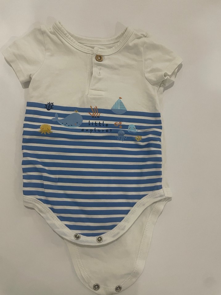 Bebek Erkek Kısa Kollu Çıtçıtlı Body - Görsel 2