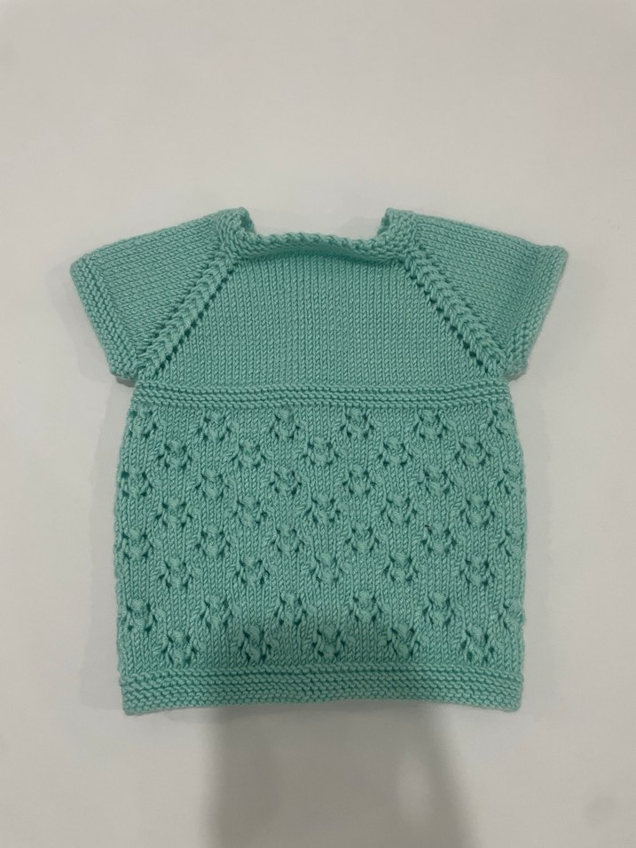 Yeşil Kısa Kollu Örgü yelek - Görsel 2