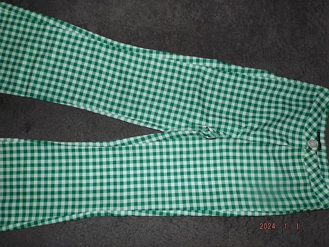 Diğer Ekoseli İspanyol paça pantolon