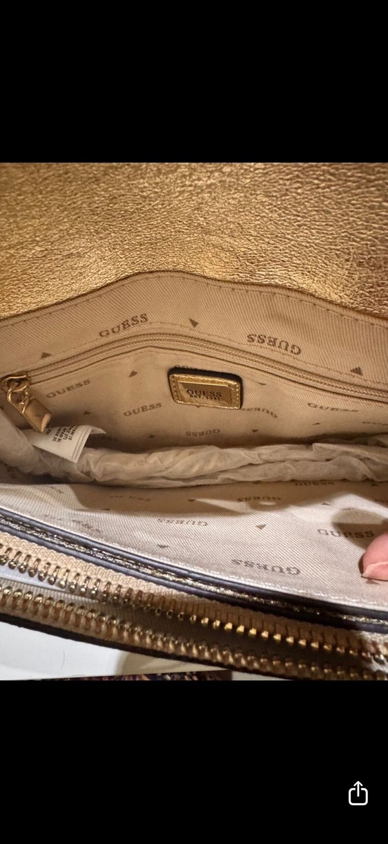 Şampanya Işıltılı Zarif Clutch Çanta — görsel 3/4