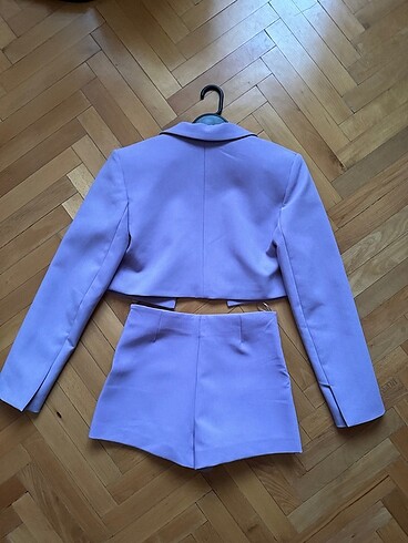 m Beden mor Renk Zara blazer şort takımı
