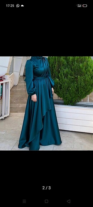 Hülya keser saten abiye elbise (şal hediyeli)