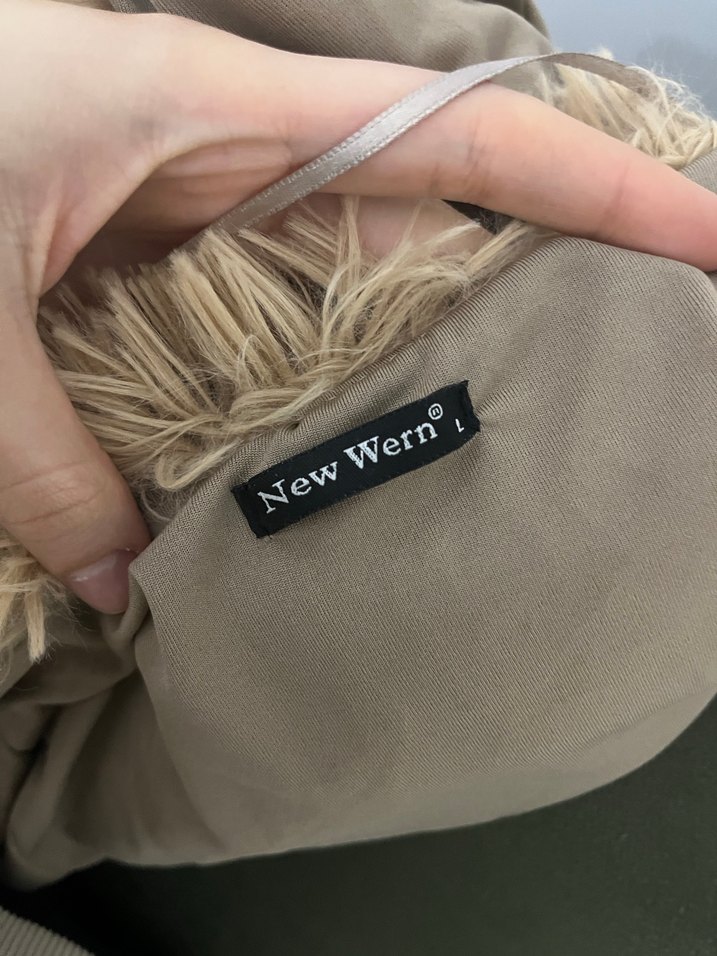 Bej Midi Kadın Suni Kürk Ceket - Görsel 3